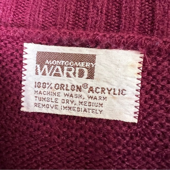 VTG 60s Montgomery Ward Orlon Acrylic Women’s Sleeveless Knit Top Vest Button-Up - Picture 9 of 9